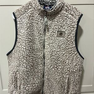 J. America Gray Sherpa Fleece Vest